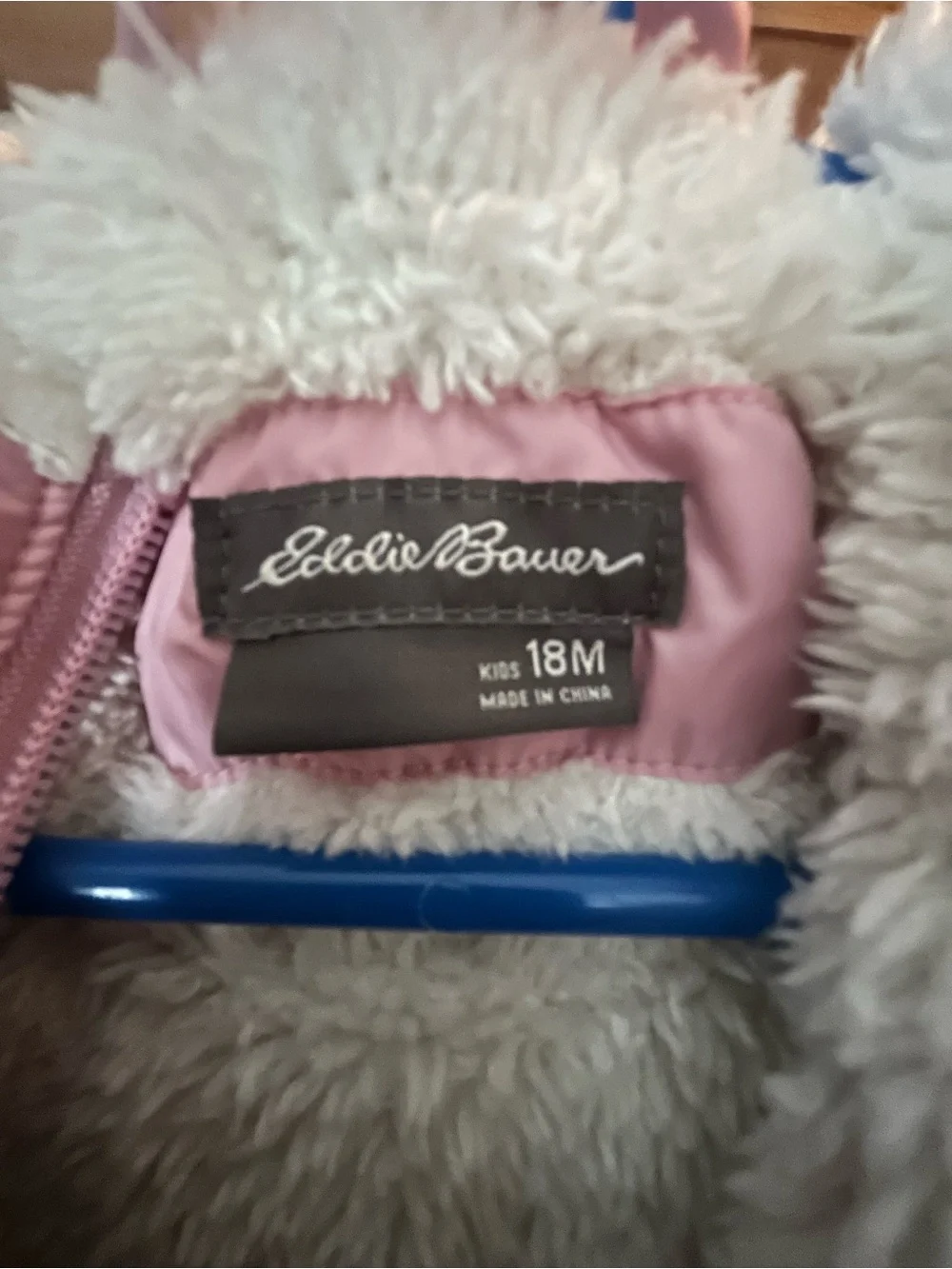 Eddie Bauer Pink Quilted 18M One-Piece Snowsuit